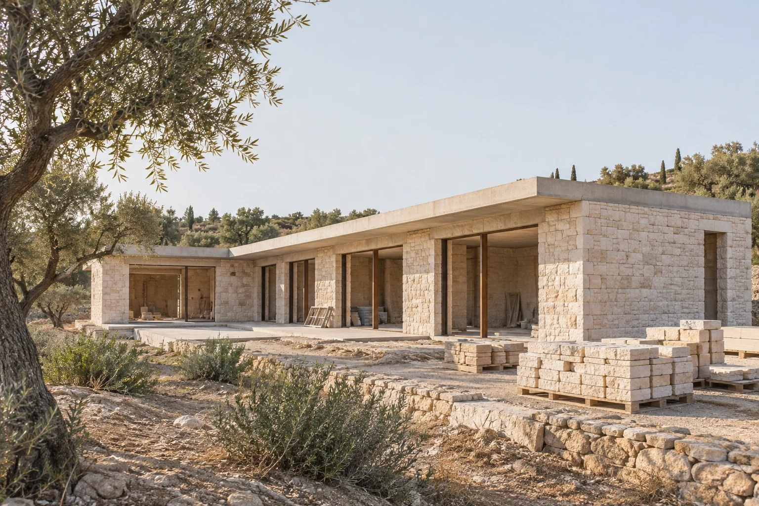 Πέτρινη εξοχική κατοικία